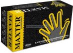  Fekete gumikesztyű - MAXTER nitril fekete púdermentes vizsgálókesztyű 5,5g - L 100db 