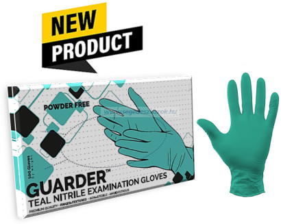 GUARDER Nitril Teal kékeszöld  púdermentes kesztyű 3,4g - L  -100db (Előrendelhető)