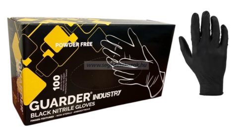 GUARDER industry nitril fekete púdermentes vizsgálókesztyű 3,5g - XL 100db 
