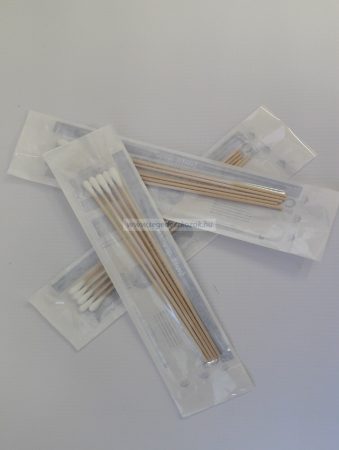 BSW Med Sterilizált applikátor fa vattapálca 15cm hosszú, 5mm fejjel (6db/csomag) 