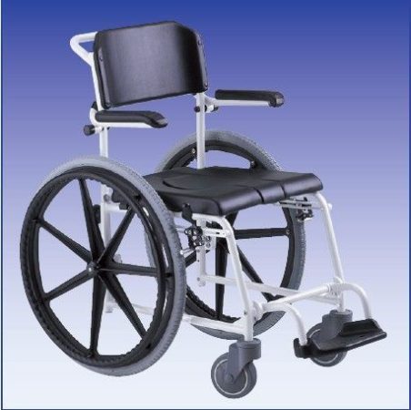 McWet, Tusoló- és WC szék, önhajtos 24" fix kerékkel