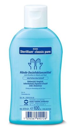 Hartmann Sterillium Classic Pure 100ml, illat-és színezőanyagmentes