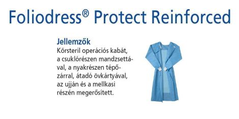 Hartmann Foliodress műtéti kabát Protect Reinforced, megerősített, krepp+törlővel XXL 28db
