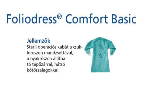 Hartmann Foliodress műtéti kabát Comfort Basic hátul megkötős L 28db