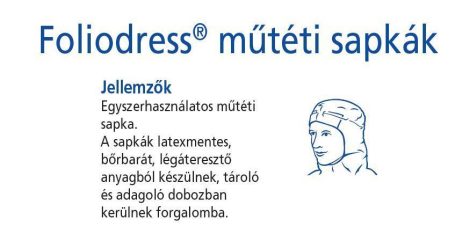 Hartmann Foliodress műtéti sapka Helmet Comfort  40db