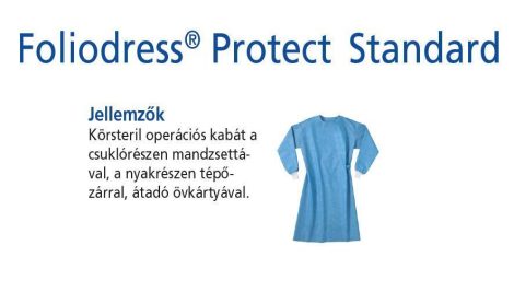 Hartmann Foliodress műtéti kabát Protect Standard körsteril, krepp+törlővel M 36db