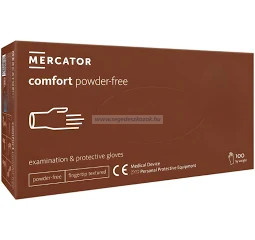 MERCATOR comfort púdermentes latex vizsgálókesztyű S 100db