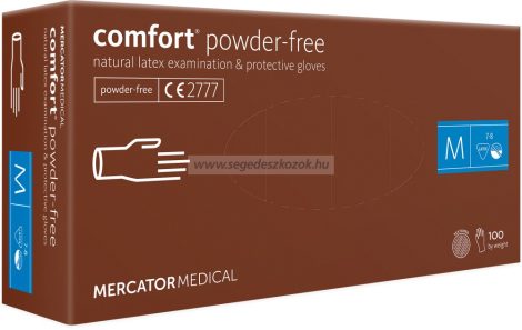 MERCATOR comfort powder-free latex kesztyű M 100db