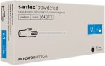   MERCATOR santex powdered (smooth) rugalmas latex púderezett orvosi kesztyű M 100db