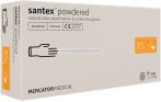   MERCATOR santex powdered (textured) rugalmas latex púderezett orvosi kesztyű XS 100db (Előrendelhető)