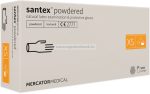   MERCATOR santex powdered (textured) rugalmas latex púderezett orvosi kesztyű XS 100db