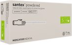   MERCATOR santex powdered (textured) rugalmas latex púderezett orvosi kesztyű S 100db (Előrendelhető)