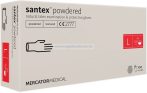   MERCATOR santex powdered (textured) rugalmas latex púderezett orvosi kesztyű L 100db (Előrendelhető)