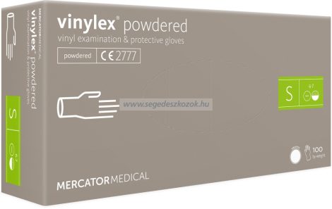 MERCATOR vinylex powdered vinil púderes vizsgálókesztyű S 100db