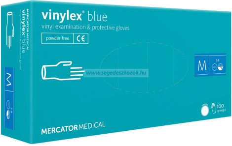 MERCATOR vinylex blue vinil púdermentes vizsgálókesztyű M 100db