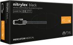   MERCATOR nitrylex black púdermentes nitril kesztyű XS 100db - Fekete gumikesztyű