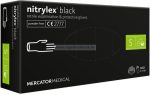   MERCATOR nitrylex black púdermentes nitril kesztyű S 100db - Fekete gumikesztyű