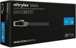   MERCATOR nitrylex black púdermentes nitril kesztyű M 100db - Fekete gumikesztyű