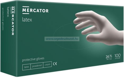 MERCATOR latex púderes védőkesztyű S 100db