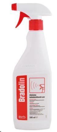 Bradolin gyors felületfertőtlenítő, szórófejjel 500ml