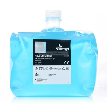 AquaUltra Basic 5000ml-es ultrahang gél, összepréselhető lágy ballonban 5 L / 5 kg 